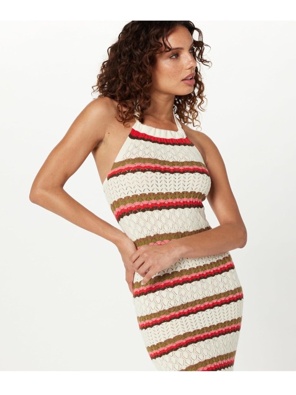 The Drop Womens Jayla Sleeveless Crochet Midi Dress. Summer sun dress. - Picture 7 of 12